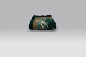 Plaid Boiled Wool Bosco Incantato Verde orizzontale Frati Home