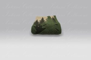 Plaid Boiled Wool Bosco Verde Frati Home