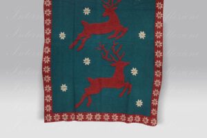 Plaid Boiled Wool Deer Wood verde Frati Home