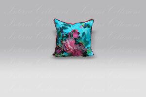 Cuscino Bouquet de Roses tourquoise Designers Guild