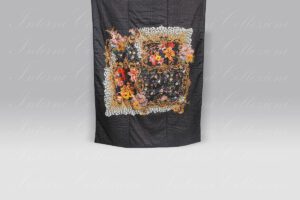 Plaid imbottito Frame Flowers black Roberto Cavalli