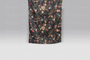 Plaid imbottito Frame Flowers black Roberto Cavalli