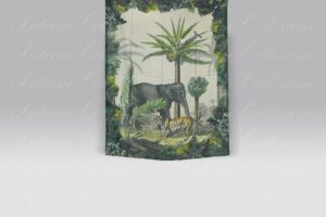 Plaid Palm Trail Sepia John Derian