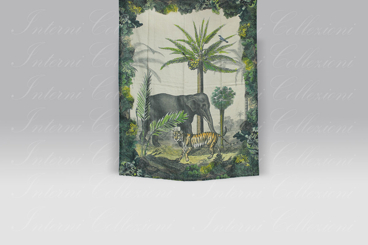 Plaid Palm Trail Sepia John Derian Plaid Palm Trail Sepia John Derian