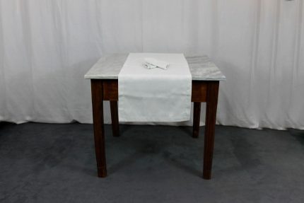 Runner con tovaglioli Origami argento Tessitura Randi