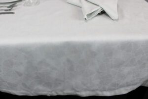 Tovaglia con tovaglioli Origami argento Tessitura Randi