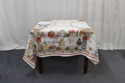 Tovaglia Noel Gourmand Tessitura Toscana Telerie