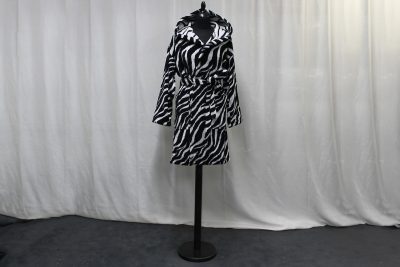 Accappatoio Marianne bianco-nero Carrara