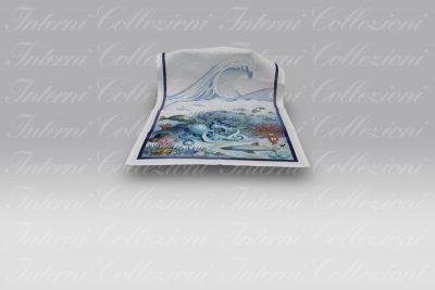 Canovaccio Isuela blu Tessitura Toscana Telerie