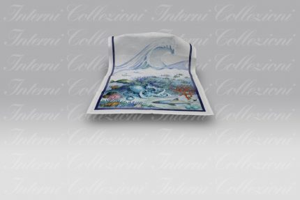Canovaccio Isuela blu Tessitura Toscana Telerie
