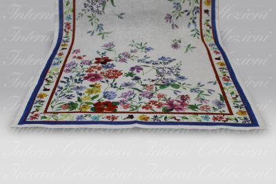 Canovaccio Primula Blu Tessitura Toscana Telerie