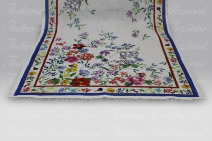 Canovaccio Primula Blu Tessitura Toscana Telerie