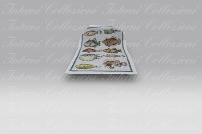 Canovaccio Reef turquoise Tessitura Toscana Telerie