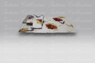 Completo Lenzuola Bloom Mariyn melograno Tessitura Randi