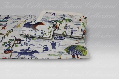 Completo Lenzuola Izylinens Coco personaggi Tessitura Toscana Telerie