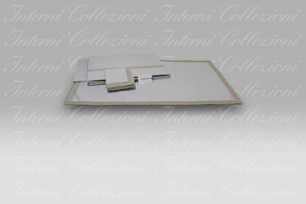Completo Lenzuola Minimal ecrù Borbonese Completo Lenzuola Minimal ecrù Borbonese