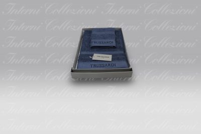 Coppia Spugna Ribbon blue Trussardi
