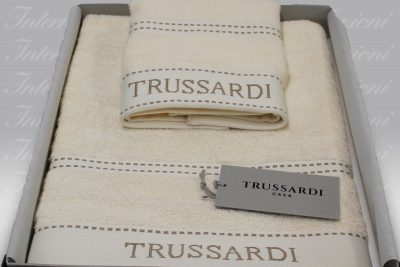 Coppia Spugna Ribbon ivory Trussardi