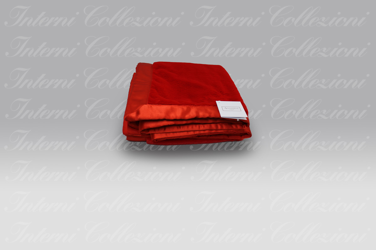 Plaid ecopelliccia Mirage rosso Agostini Plaid ecopelliccia Mirage rosso Agostini