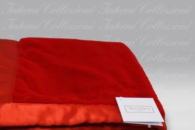 Plaid ecopelliccia Mirage rosso Agostini