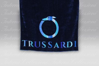 Telo Mare Wave blu Trussardi