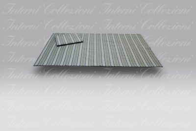 Coppia Federe Melange rigato 7433 verde Bossi Casa