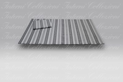 Coppia Federe Melange rigato 7434 grigio Bossi Casa