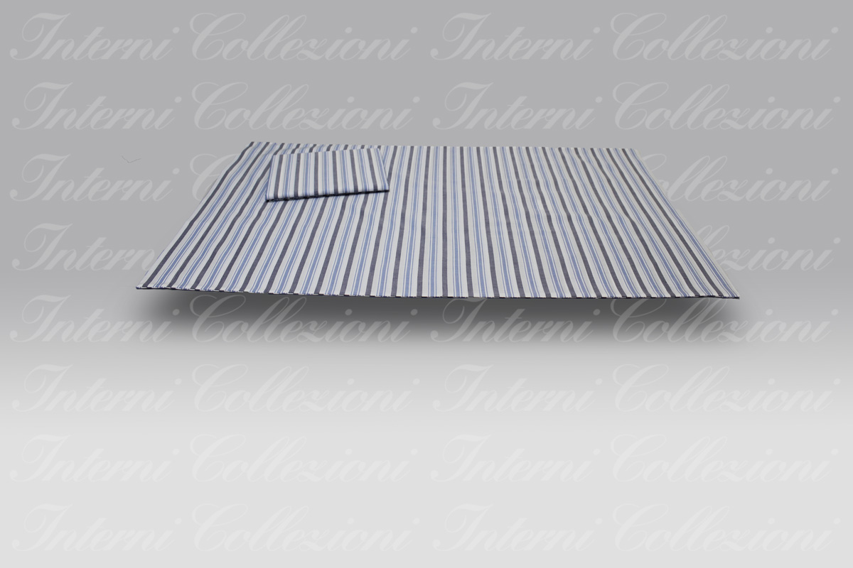 Coppia Federe Melange rigato 7435 azzurro Bossi Casa Coppia Federe Melange rigato 7435 azzurro Bossi Casa