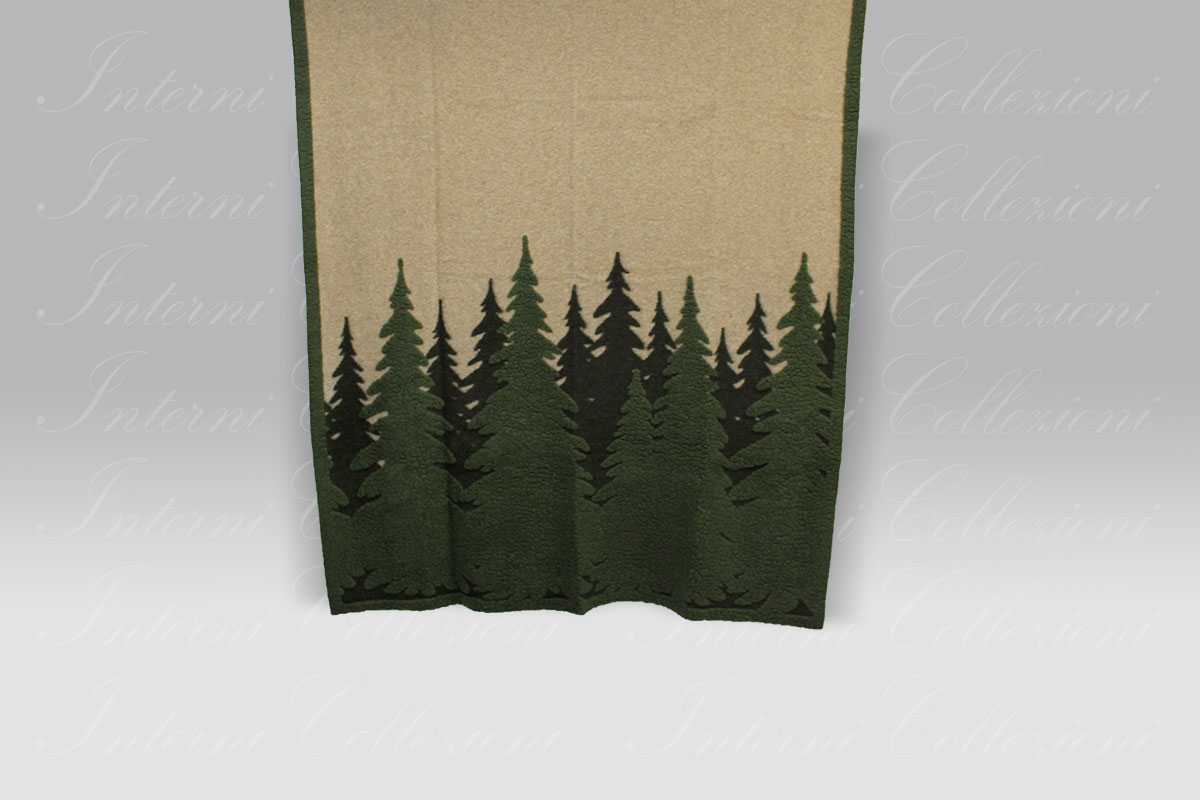 Plaid Boiled Wool Bosco Verde Frati Home Plaid Boiled Wool Bosco Verde Frati Home