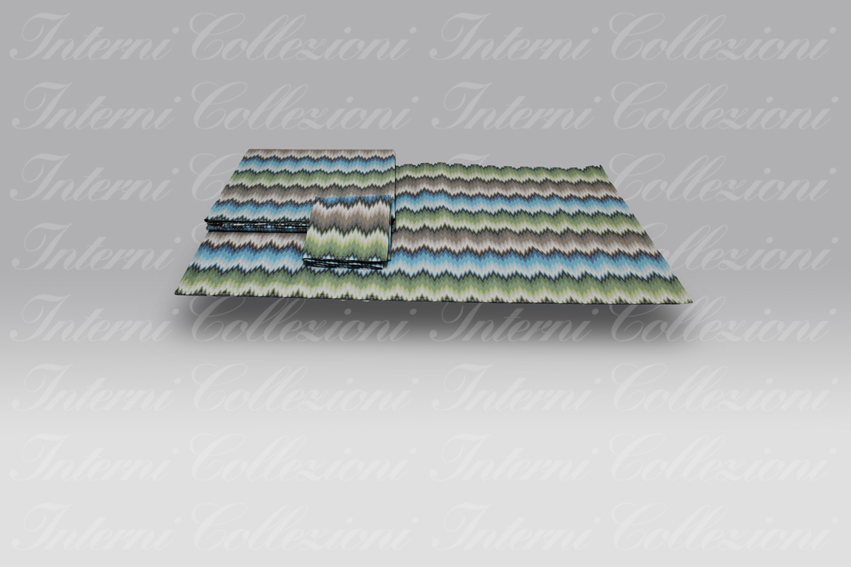 Parure Lenzuola Bert azzurro Missoni Home Parure Lenzuola Bert azzurro Missoni Home