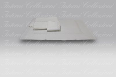 Completo Letto Ricamo ID 02 bianco Dea