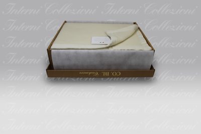 Coperta Susi greggio-avorio Co.bi Cashmere