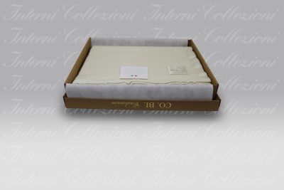 Coperta Valentina greggio-avorio Co.bi Cashmere