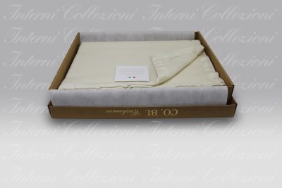 Coperta Valentina greggio-avorio Co.bi Cashmere
