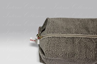 Trousse e Lavette Twist Op marrone Borbonese