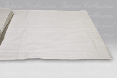Completo Letto Riga raso bianco Mirabello Carrara