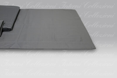 Completo Letto Riga raso grigio medio Mirabello Carrara