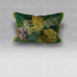 Cuscino Fleur D'Artistes velours vintage green Designers Guild