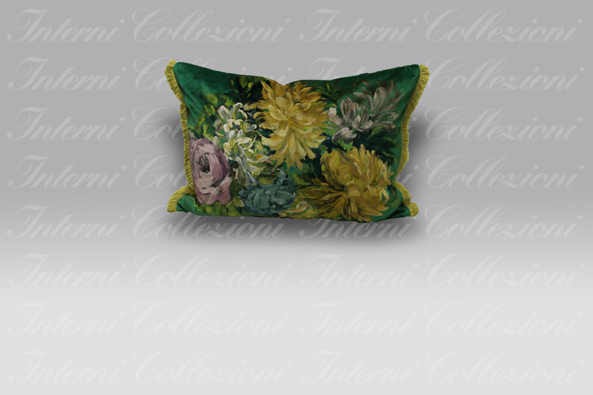 Cuscino Fleur D'Artistes velours vintage green Designers Guild (1) Cuscino Fleur D'Artistes velours vintage green Designers Guild
