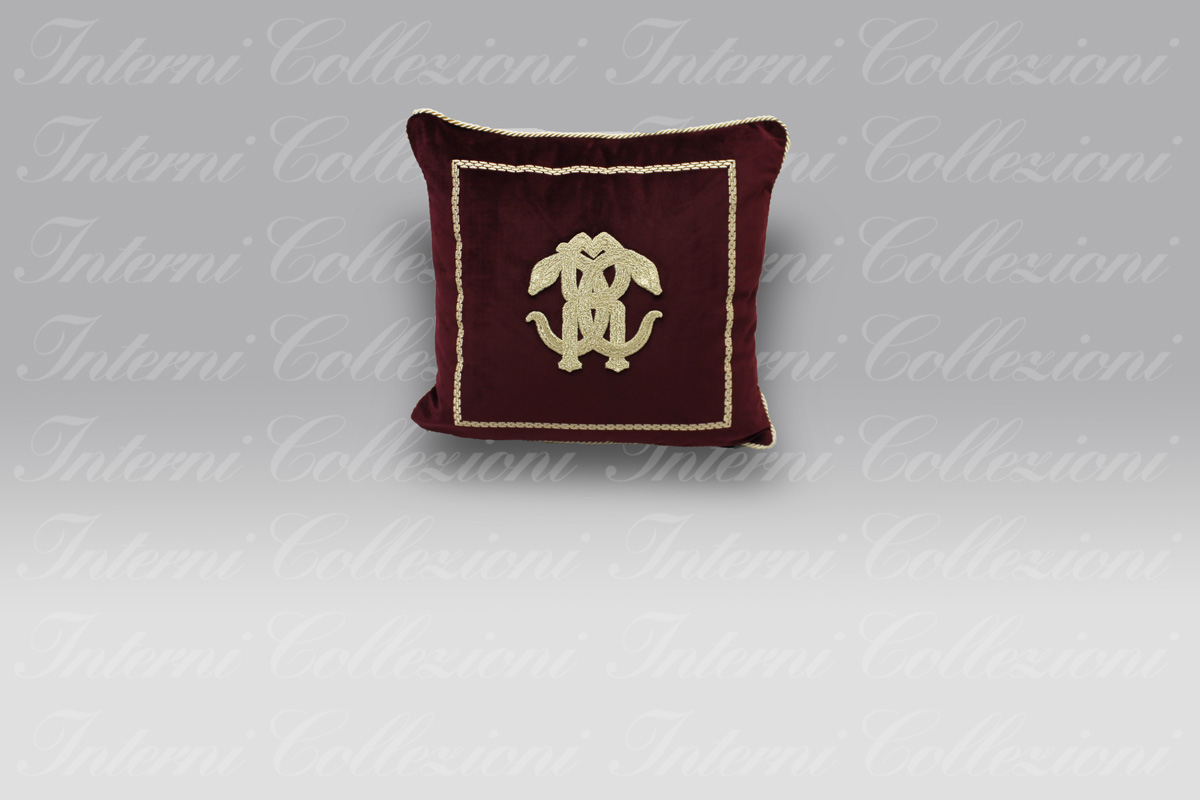 Cuscino Mirror Snake uva Roberto Cavalli (1) Cuscino Mirror Snake uva Roberto Cavalli