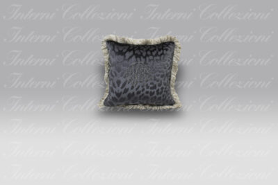 Cuscino Monogram grigio Roberto Cavalli