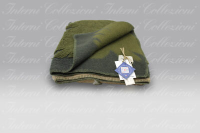 Plaid Boiled Wool Easy Bosco verde Frati Home