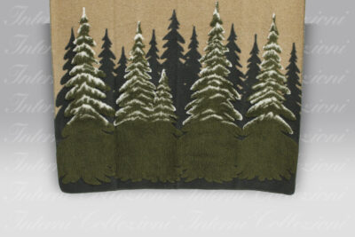 Plaid Boiled Wool Easy Bosco verde Frati Home