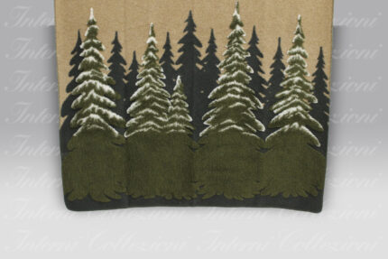 Plaid Boiled Wool Easy Bosco verde Frati Home
