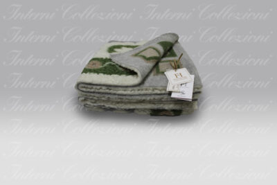Plaid Boiled Wool Trionfale green Frati Home