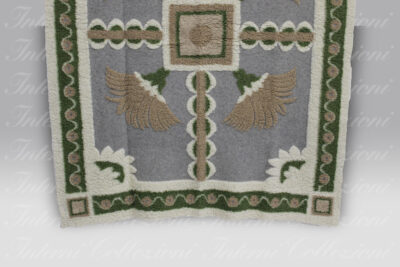 Plaid Boiled Wool Trionfale green Frati Home