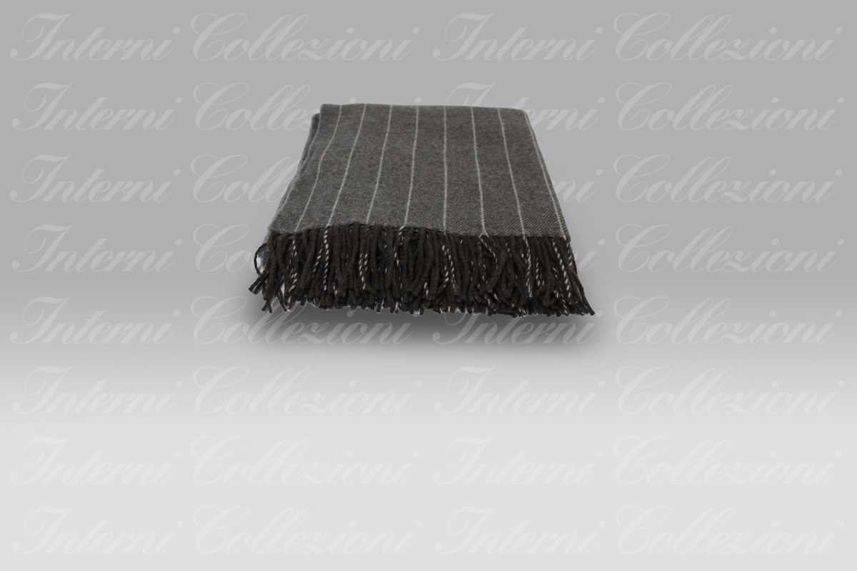 Plaid Kester Gessato grigio scuro Mastro Raphael (1) Plaid Kester Gessato grigio scuro Mastro Raphael