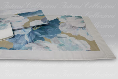 Completo Lenzuola Hibiscus turchese Blumarine