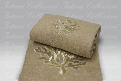 Coppia Spugna Coralli Lurex beige Dea