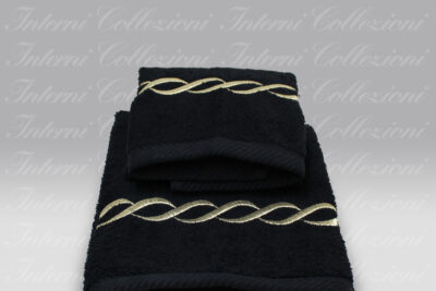 Coppia Spugna S20 greca nero-oro Dea
